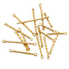 Stainless Steel Twisted Rod Double Hole Connection Diy Jewelry Accessories For Bracelet Necklace Earrings With Electroplating