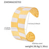 316L Stainless Steel Twotone Leaf Open Bracelet Plated With Real Gold Geometric Style