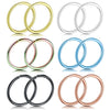 Stainless Steel U Shaped Electroplated Hole Free Nose Ring And Fake Lip Ring Jewelry Unisex