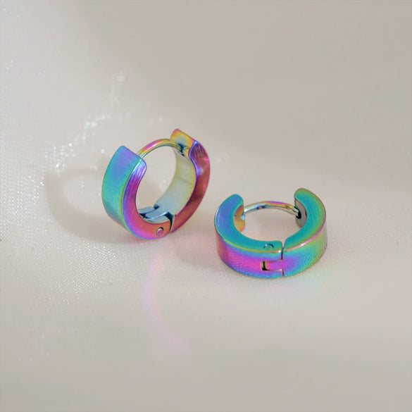 Stainless Steel U Shaped Electroplated Trendy Unisex Earrings
