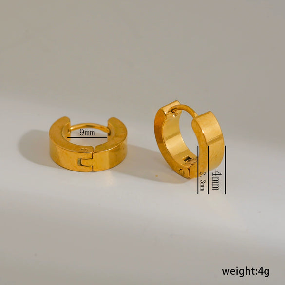Stainless Steel U Shaped Electroplated Trendy Unisex Earrings
