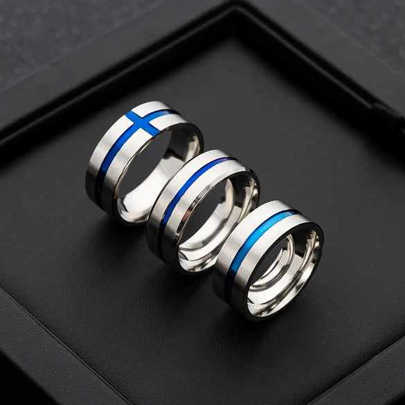 Stainless Steel U Shaped Electroplated Unisex Ring Jewelry