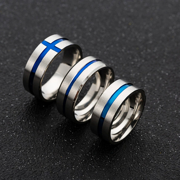 Stainless Steel U Shaped Electroplated Unisex Ring Jewelry