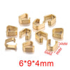 Stainless Steel U Shaped Melon Buckle Leather Rope Buckle Pendant For Diy Jewelry Accessories With Real Gold Plating