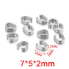 Stainless Steel U Shaped Melon Buckle Leather Rope Buckle Pendant For Diy Jewelry Accessories With Real Gold Plating