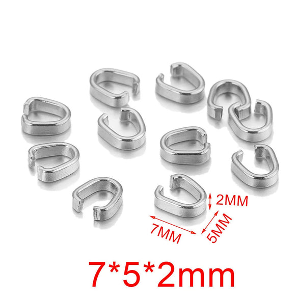 Stainless Steel U Shaped Melon Buckle Leather Rope Buckle Pendant For Diy Jewelry Accessories With Real Gold Plating