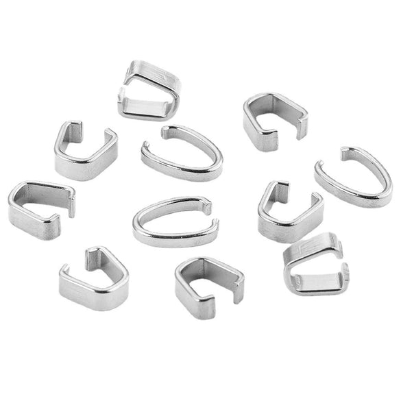 Stainless Steel U Shaped Melon Buckle Leather Rope Buckle Pendant For Diy Jewelry Accessories With Real Gold Plating