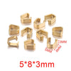 Stainless Steel U Shaped Melon Buckle Leather Rope Buckle Pendant For Diy Jewelry Accessories With Real Gold Plating