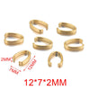 Stainless Steel U Shaped Melon Buckle Leather Rope Buckle Pendant For Diy Jewelry Accessories With Real Gold Plating