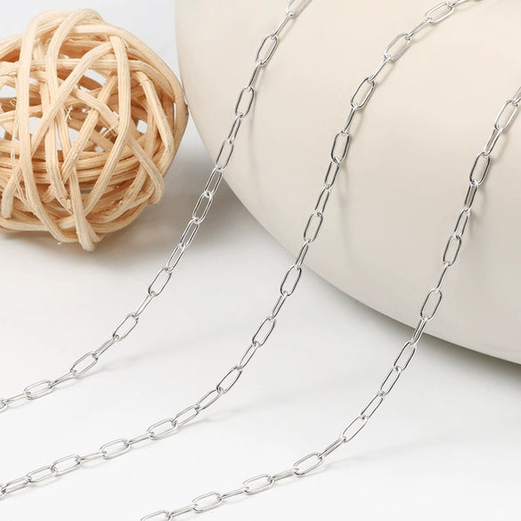 Stainless Steel Ultrafine Long Cross Beaded Chain Handmade Electrolysis Chain