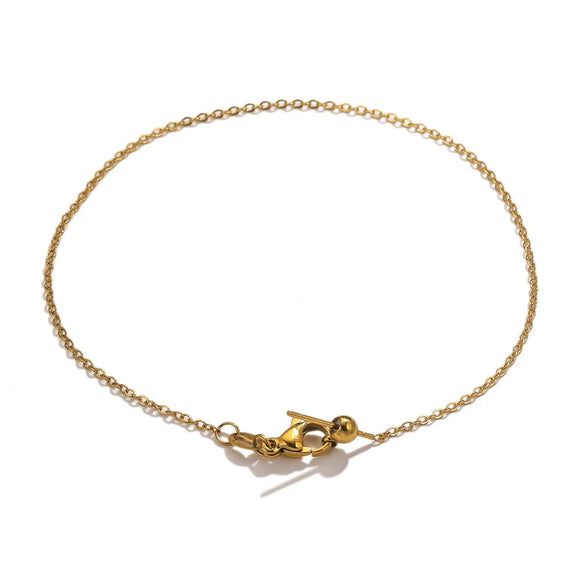 Stainless Steel Universal Diy Jewelry Accessories Bracelet With Positioning Beads And Sunflower Chain Electroplated