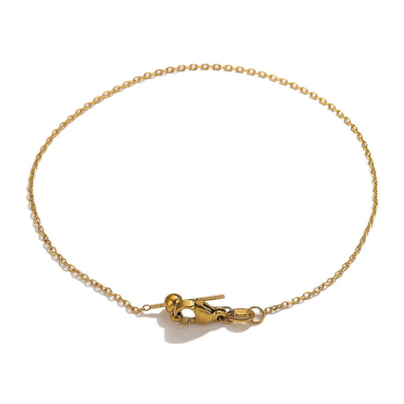 Stainless Steel Universal Diy Jewelry Accessories Bracelet With Positioning Beads And Sunflower Chain Electroplated