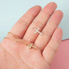 Stainless Steel Ushaped Diamond Cross Pendant Necklace Electroplated Unisex O Word Chain