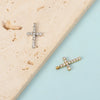 Stainless Steel Ushaped Diamond Cross Pendant Necklace Electroplated Unisex O Word Chain