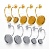 Stainless Steel Ushaped Ear Hook Ear Plug Jewelry Accessories With Welding Disc Gemstone Base And Electroplating Treatment