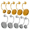 Stainless Steel Ushaped Ear Hook Ear Plug Jewelry Accessories With Welding Disc Gemstone Base And Electroplating Treatment