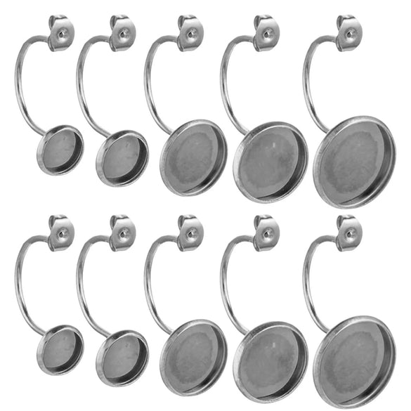Stainless Steel Ushaped Ear Hook Ear Plug Jewelry Accessories With Welding Disc Gemstone Base And Electroplating Treatment