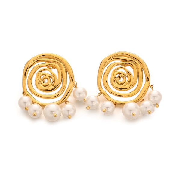 Stainless Steel Ushaped Electroplated Earrings For Women