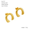 Stainless Steel Ushaped Electroplated Fashion Jewelry Earrings For Women