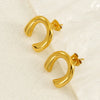 Stainless Steel Ushaped Electroplated Fashion Jewelry Earrings For Women