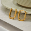 Stainless Steel Ushaped Electroplated Women's Jewelry Earrings With Classic Style
