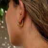 Stainless Steel Ushaped Electroplated Women's Jewelry Earrings With Classic Style