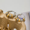 Stainless Steel Ushaped Electroplated Women's Removable Multiring Earrings