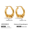 Stainless Steel Ushaped Electroplated Women's Removable Multiring Earrings