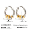 Stainless Steel Ushaped Electroplated Women's Removable Multiring Earrings