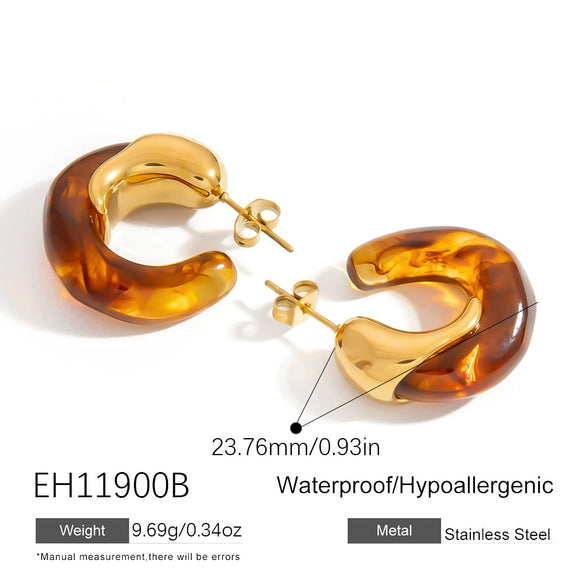 Stainless Steel Ushaped Geometric Electroplating Women's Earrings