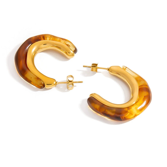Stainless Steel Ushaped Geometric Electroplating Women's Earrings