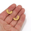 Stainless Steel Ushaped Horseshoe Embossed Doublehole Diy Necklace Bracelet Accessory Pendant Electroplated