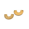 Stainless Steel Ushaped Horseshoe Embossed Doublehole Diy Necklace Bracelet Accessory Pendant Electroplated