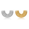 Stainless Steel Ushaped Horseshoe Embossed Doublehole Diy Necklace Bracelet Accessory Pendant Electroplated