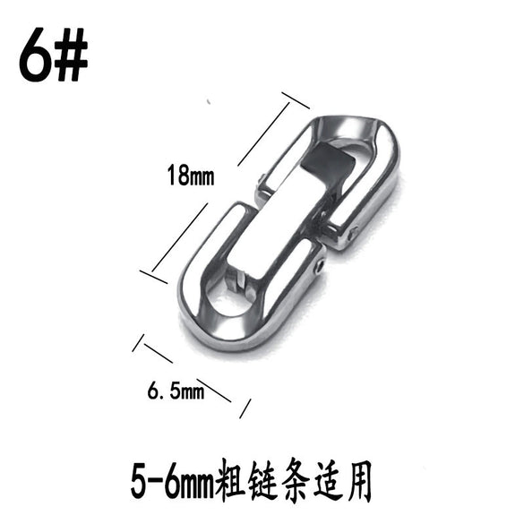 Stainless Steel Ushaped Jewelry Buckle With Eighteye Pattern Handmade Cuban Chain Clip Fastener