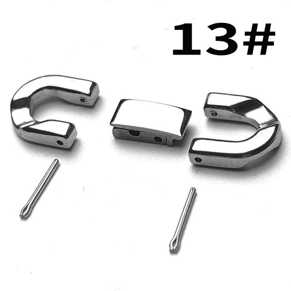 Stainless Steel Ushaped Jewelry Buckle With Eighteye Pattern Handmade Cuban Chain Clip Fastener
