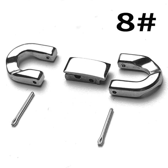 Stainless Steel Ushaped Jewelry Buckle With Eighteye Pattern Handmade Cuban Chain Clip Fastener
