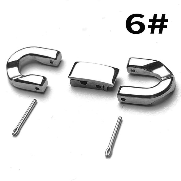 Stainless Steel Ushaped Jewelry Buckle With Eighteye Pattern Handmade Cuban Chain Clip Fastener