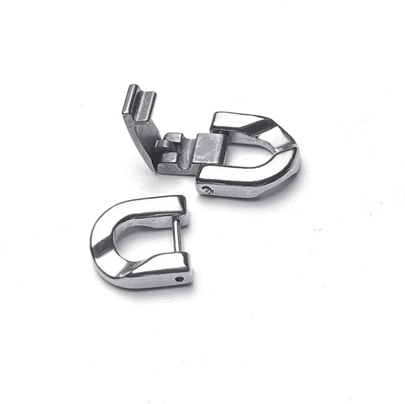 Stainless Steel Ushaped Jewelry Buckle With Eighteye Pattern Handmade Cuban Chain Clip Fastener