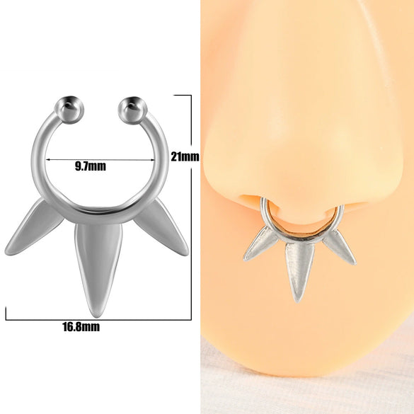 Stainless Steel Ushaped Nonperforated Nose Ring Jewelry With Polishing Treatment