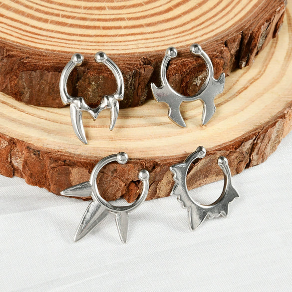 Stainless Steel Ushaped Nonperforated Nose Ring Jewelry With Polishing Treatment