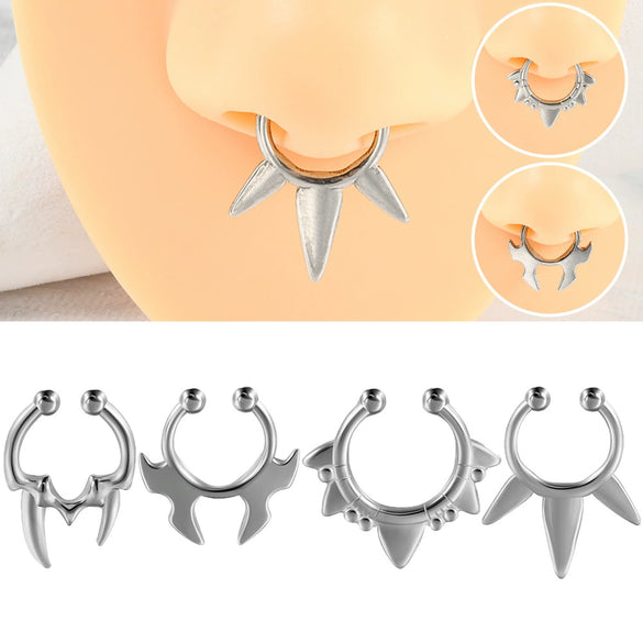 Stainless Steel Ushaped Nonperforated Nose Ring Jewelry With Polishing Treatment