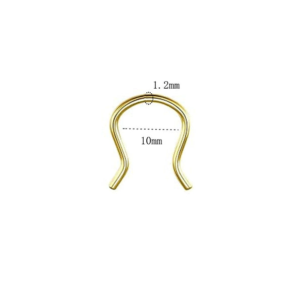 Stainless Steel Ushaped Nose Ring Ball Horseshoe Rod Piercing Jewelry Electroplated Combination Set Unisex