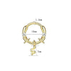 Stainless Steel Ushaped Nose Ring Ball Horseshoe Rod Piercing Jewelry Electroplated Combination Set Unisex