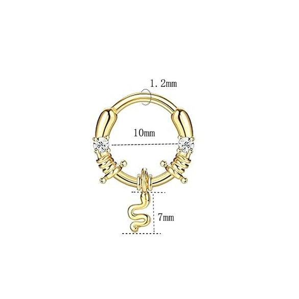 Stainless Steel Ushaped Nose Ring Ball Horseshoe Rod Piercing Jewelry Electroplated Combination Set Unisex