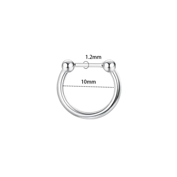 Stainless Steel Ushaped Nose Ring Ball Horseshoe Rod Piercing Jewelry Electroplated Combination Set Unisex