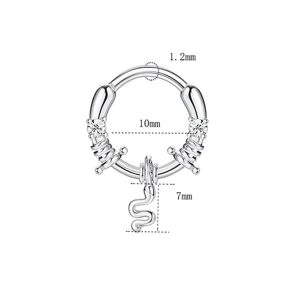 Stainless Steel Ushaped Nose Ring Ball Horseshoe Rod Piercing Jewelry Electroplated Combination Set Unisex