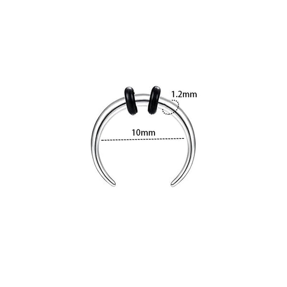 Stainless Steel Ushaped Nose Ring Ball Horseshoe Rod Piercing Jewelry Electroplated Combination Set Unisex