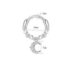 Stainless Steel Ushaped Nose Ring Ball Horseshoe Rod Piercing Jewelry Electroplated Combination Set Unisex