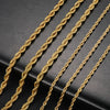 Stainless Steel Ushaped Twist Chain Electroplating Pendant Gold Necklace Fashion Hiphop Jewelry For Unisex